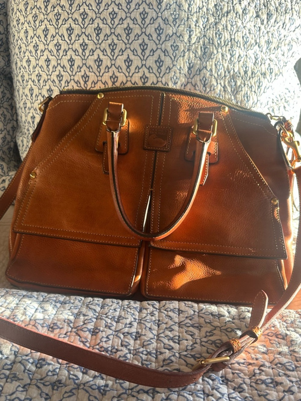 Dooney & Bourke Clayton Natural Leather Bag